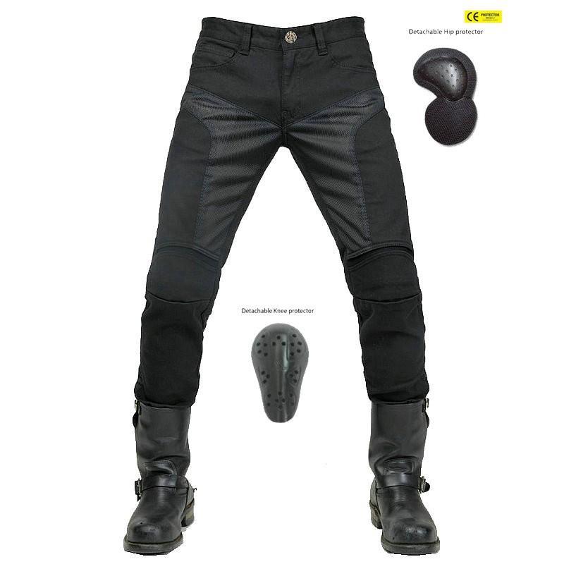 

Motorcycle Jeans Men s Mesh Breathable Pants Adjustable Knee Pads Drop Resistance Racing XXXL