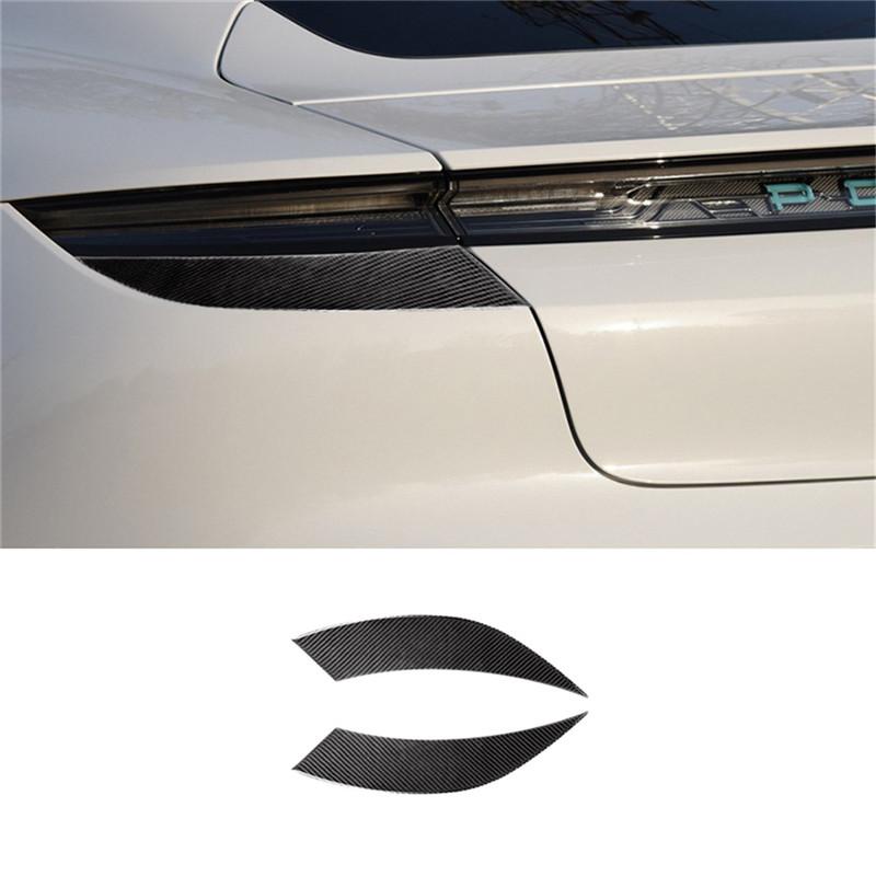 Black Car Interior Decoration Protection Carbon Fiber Sticker For Porsche Taycan 2019-2025 Auto Styling Accessories