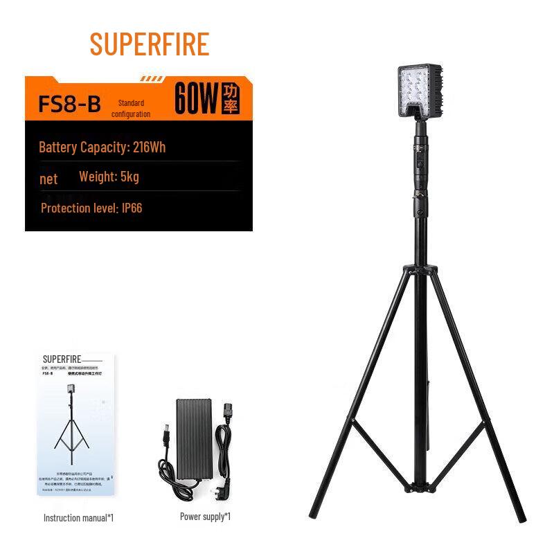 SupFire Portable Rechargeable LED Work Lights & Floodlights