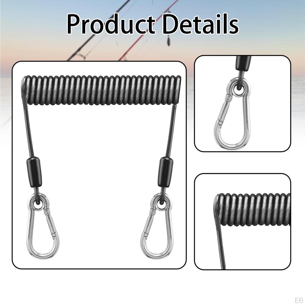 Leash for Kayak with Carabiner And Carrying Clip