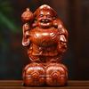 Wooden Buddha Statue 15cm Wooden Statue Wooden Figure Karin Wood Natural Karin Wood Art Sculpture Wood Carving Buddha Statue Seven Lucky Gods Ornament