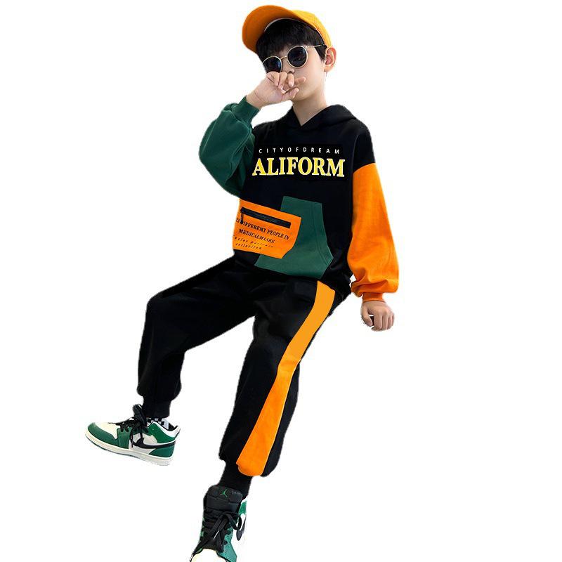 2025 Boys' Spring Sports Sweater Suits - Trendy, Fashionable, and Stylish for Big Kids