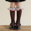 Lace Ruffle Socks Calf Socks for Teen Girls 3-13 Year Long Leg Warmer Knee Stockings Fashion Children Socks