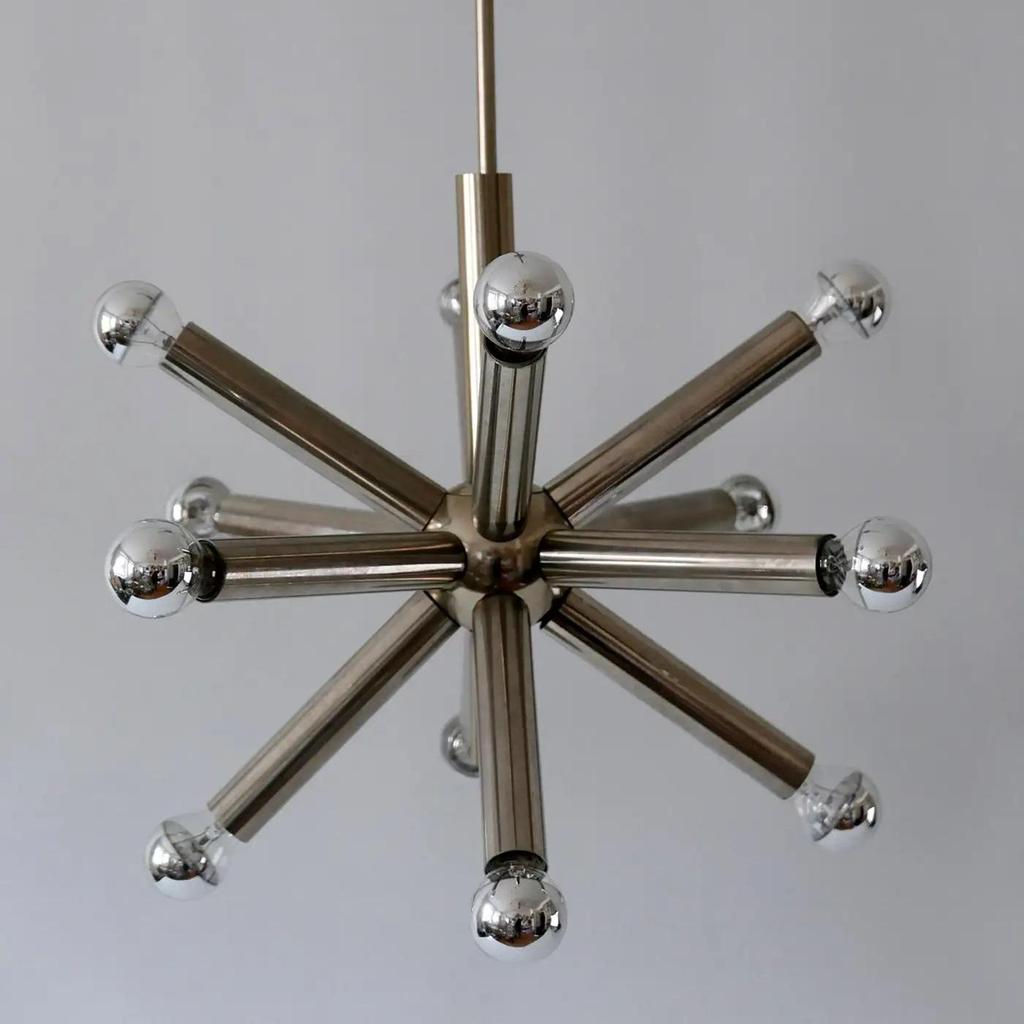 12ramenný moderní lustr Sputnik z poloviny století, unikátní design, elegantní závěsná lampa