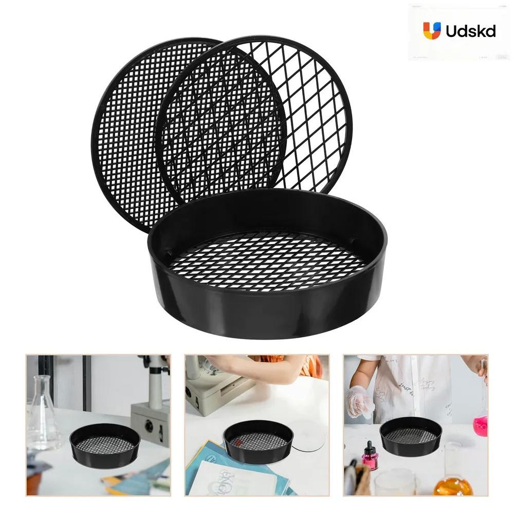 Juego de 2 tamices de mano de plástico con múltiples mallas para tamizar tierra y uso en jardinería Diseño duradero y ligero