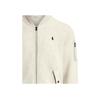 Polo Ralph Lauren FW23 Solid Logo Embroidered Zip-Up Long Sleeve Baseball Jacket Men Jackets Light-Gray 710881521-005