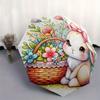 1pc Bunny & Flowers Pattern Automatic Umbrella is Fashionable and Good-Looking, a Portable 3-Fold Umbrella, Suitable for Travel and Daily Use, a