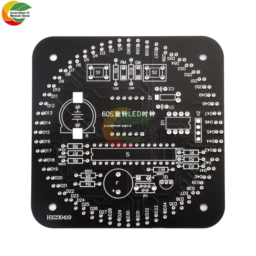 Digital DIY Electronic Clock Kit Light Control Rotation Digital LED Temperature & Time Display Tool Set for Soldering Practice