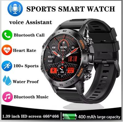 Smart Watch Bluetooth Calls Voice Assistant Fitness Men's Smartwatch Waterproof Health Monitoring Electronics Watch