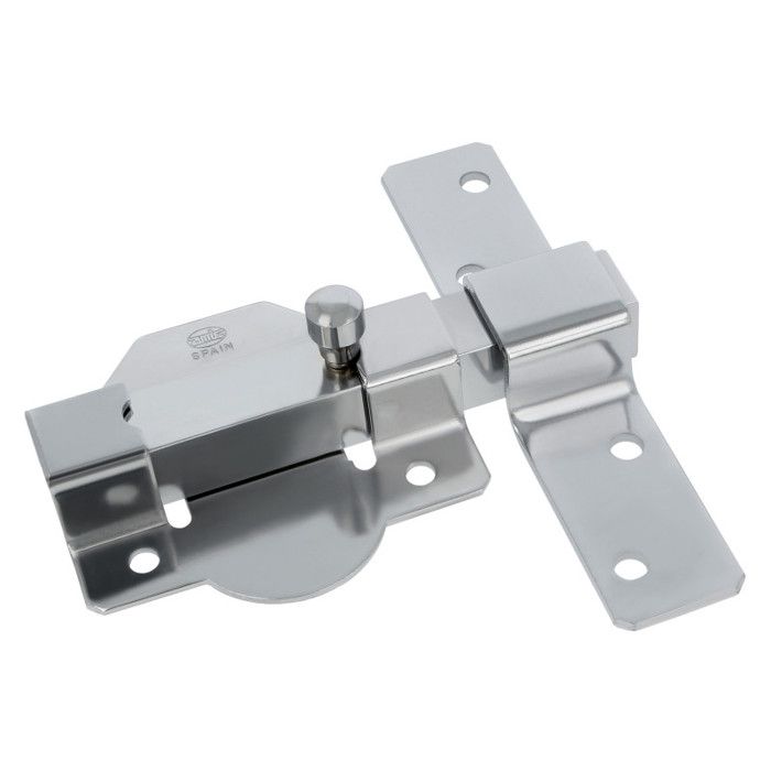 Verrou de sécurité - Mod. 1P - 105 x 165 mm - Acier - Chrome brillant