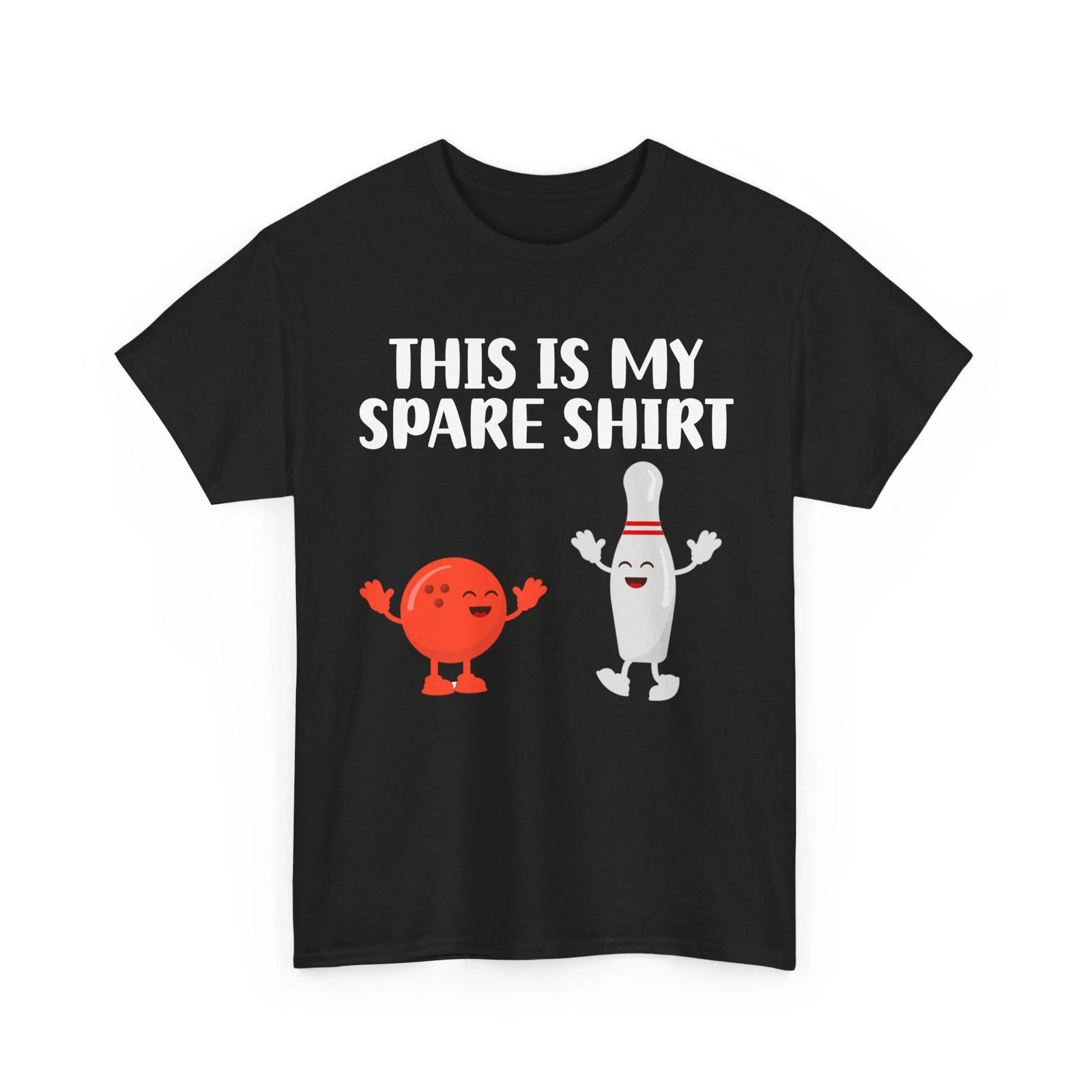 This Is My Spare Shirt, Bowling Pin and Ball Bowler Women Men Funny Shirt XL