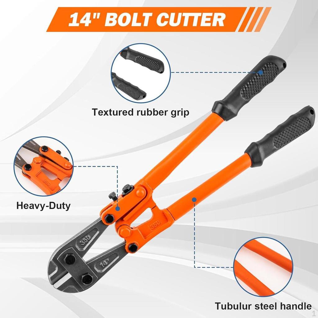 3x Bolt Pliers Set 8" Wire Rope Cutting Ergonomic Handle More Efficient Tools 14" Cutter