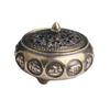 1 Pcs Retro Solid Color Incense Burners Ornament Suitable Home Office Sandalwood Holder Supplies Antique Bronze Household Decor