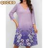 Fashion Autumn Winter Long Sleeve O-Neck Casual Dresses