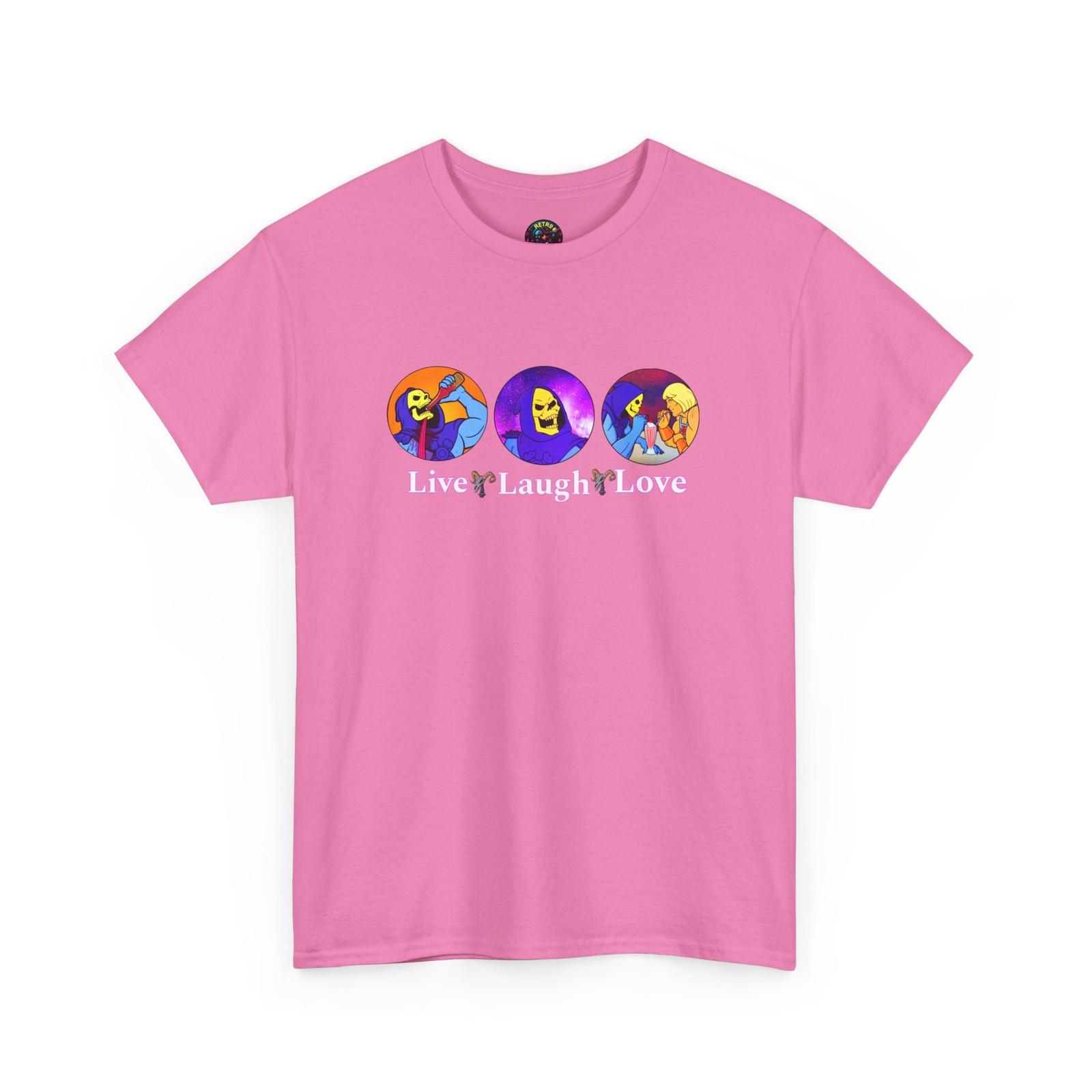 He-Man Skeletor T-Shirt Funny Live Laugh Love Retro 80s Cartoon Tee S разноцветный
