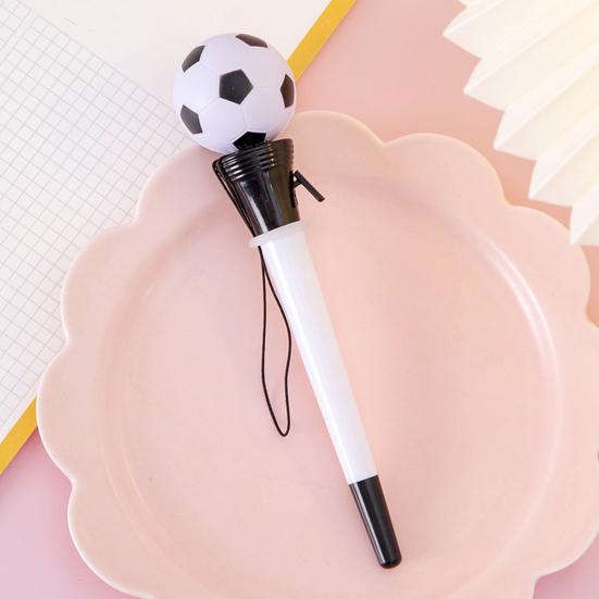 Ausziehbarer Kugelschreiber Sport Ball Faust-Topper Druck-Auswerfer Schnelltrocknend Glattes Schreiben Kugelschreiber Schüler Schulbürobedarf