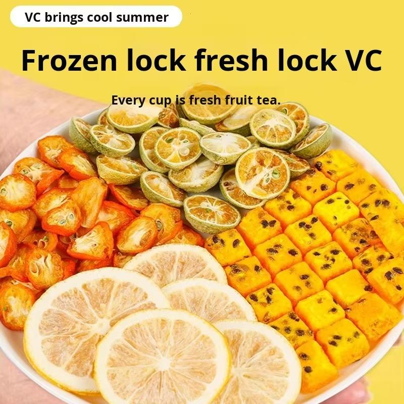 12pcs Kumquat Lemon Passion Fruit Loose Tea Independent Small Packaging Fragrant Freeze-dried Water Soaked Health Tea