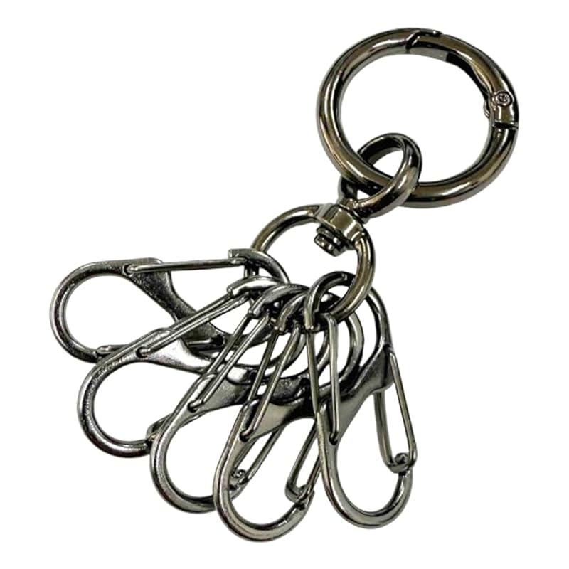 

[arcade] key ring carabiner Fashionable men s ladies key case key ring silver gold black Gunmetal Gunmetal (A type)