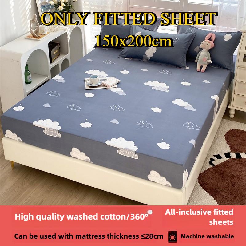 Sábana Bajera No se decolora No hace bolitas Sábana de una pieza Antideslizante Multiespecificación Ropa de Cama Cubrecama Protector