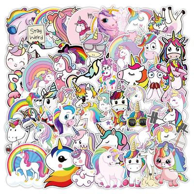 Einhorn Graffiti Aufkleber: 50er-Pack für Laptops, Wasserflaschen, Notizbücher, Koffer - Wasserdicht und Langlebig