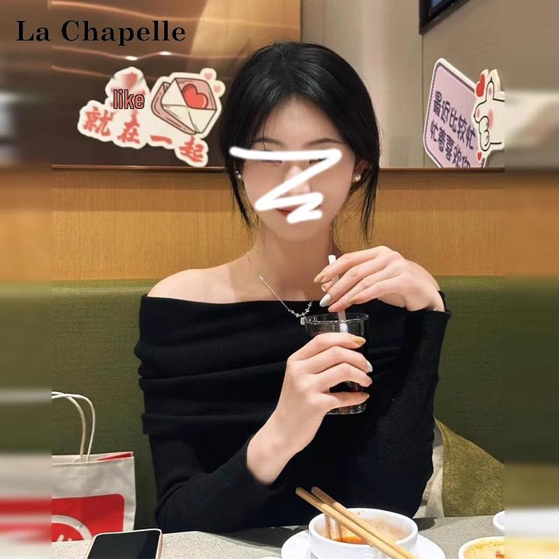 La Chapelle Chic Off-Shoulder Knit Top M
