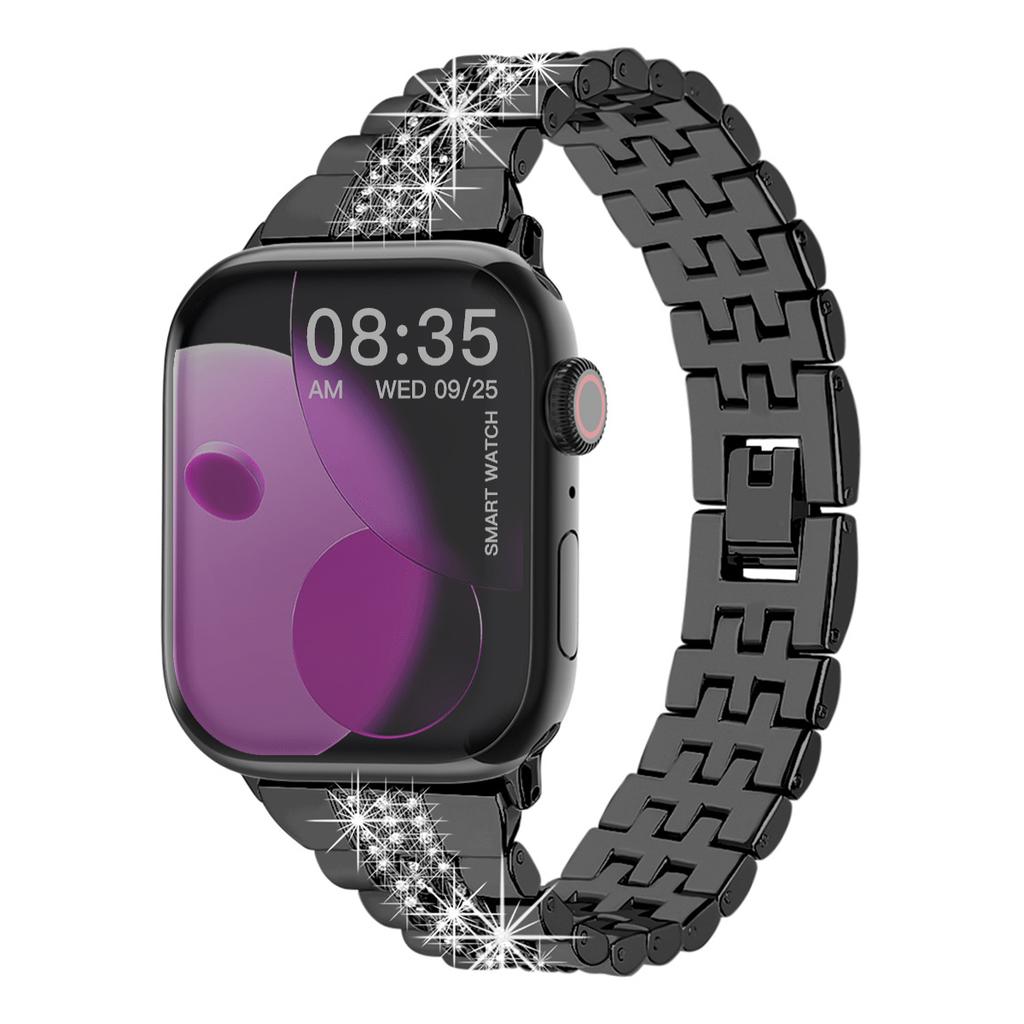 Diamonds Metal Band for Apple Watch Ultra 3/2/1 49mm S11 S10 46mm 42mm 45mm 44mm 41 40mm for Iwatch Series10 9 8 7 6 5 SE3 Strap