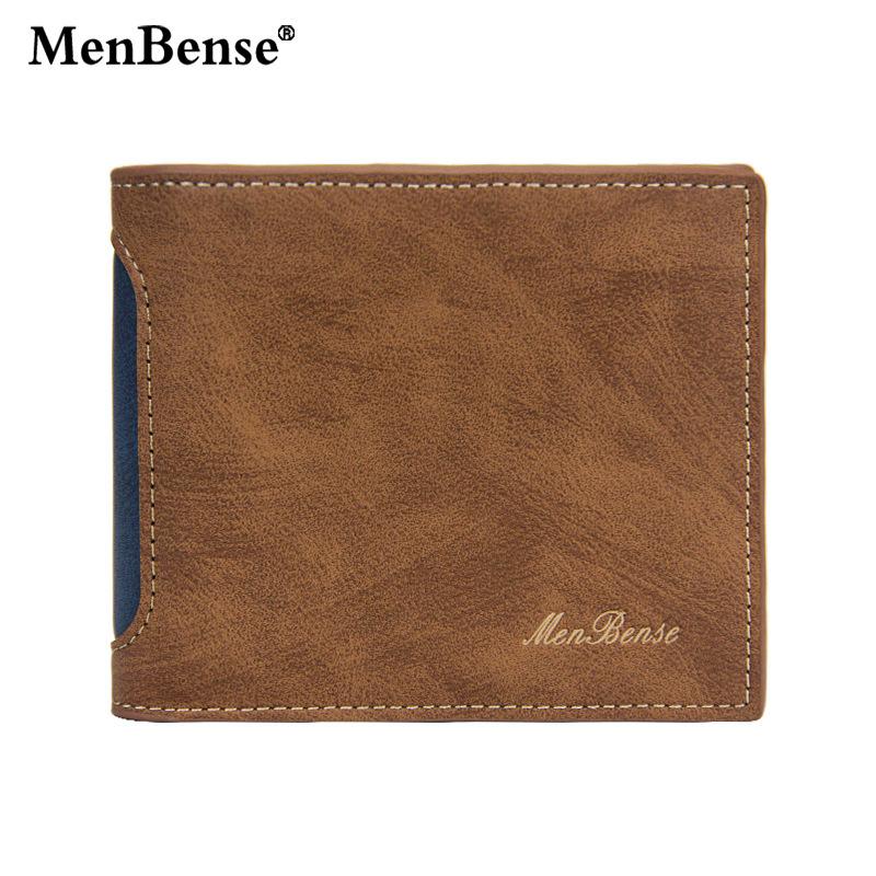 SchoolbagMenBense New Men's Wallet Short, Stylish and Casual Splicing Multi-Card Three-fold Bag Men's Wallet