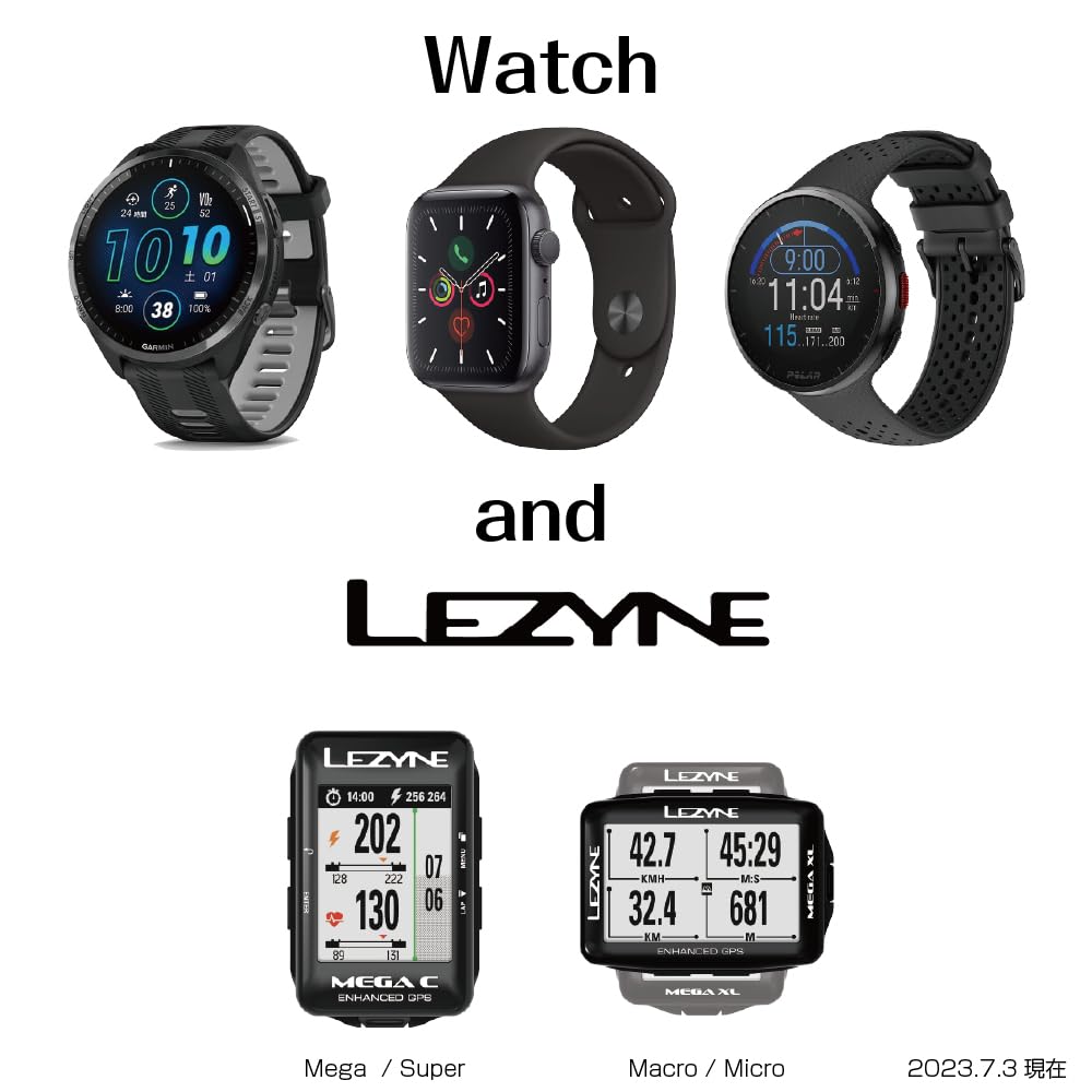 Uhren-Fahrradcomputer-Typ Kann zur Montage eines oder Lezyne GPS-Fahrradcomputers verwendet werden [LEC MOUNT] & Halterung, Einarmig (für Lezyne) [WATCH2LEZ-AERO] Uhr,