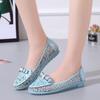 Summer Breathable Solid Color Vulcanized Shoes Floral Embroidery Bowknot Loafers Women Non-slip Flower Sneakers Chaussure Femmes