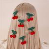 2Pcs Elegant Plush Cherry Hair Clip For Women Nonslip Barrettes Fashion Hairpin For Daily Use And Special Occasion