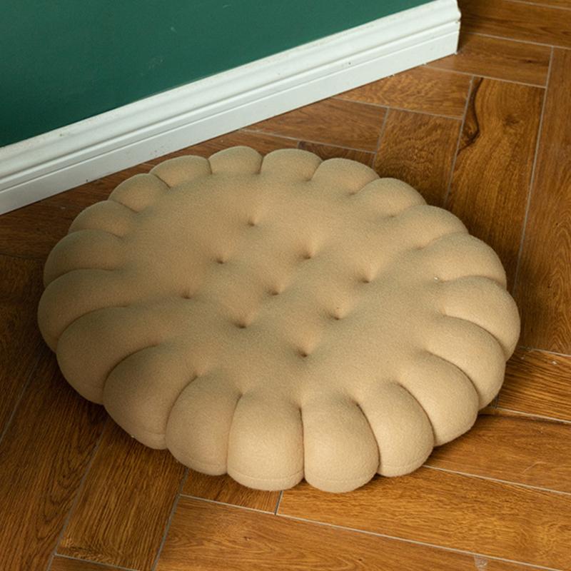 

Милая и интересная напольная круглая подушка для сиденья в виде печенья, мягкая удобная подушка для медитации для украшения дома 50x50cm