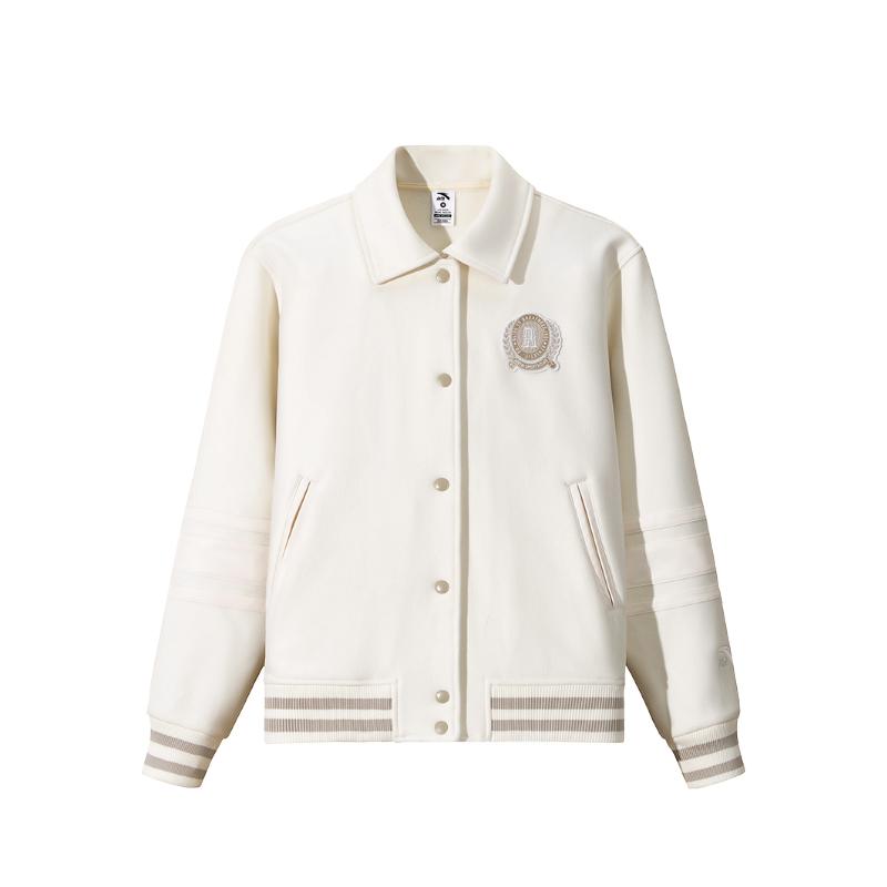 

Anta Lifestyle Series Back Letter Stripe Single-Breasted Thick Jacket Women jackets 162548709N-1 2XL
