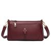 Soft Leather Fashionable Middle-aged Mom Bag, Large-capacity Single-shoulder Grandma Bag, Crossbody Small Square Bag Casually