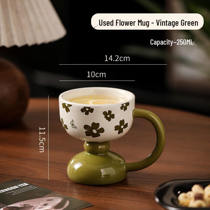 Shangqi Ceramic Vintage Flower Mug