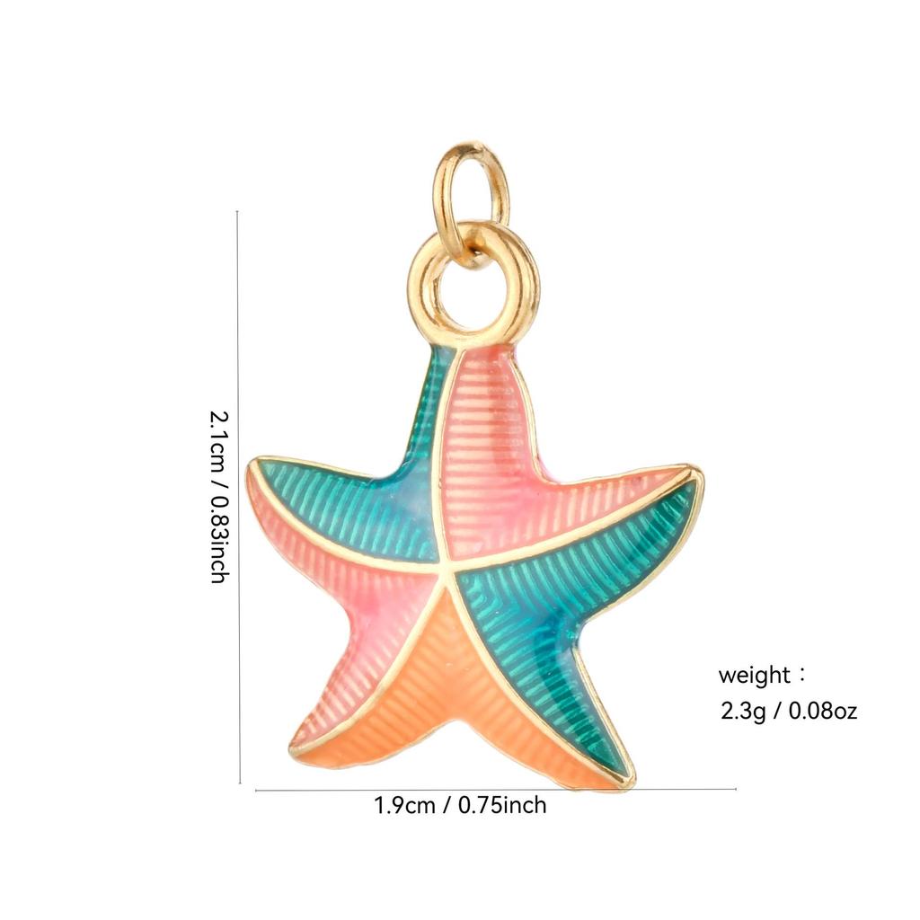 Stainless Steel Ocean Series Starfish Conch Pendant for DIY Bracelet & Necklace Fashion Accessories