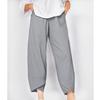 Summer Women Elastic Waist Pants Cotton Loose Casual Trousers