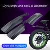 Bicycle Fender 2Pcs Mudguard Wear-resistant Indeformable Black Bike Mud Guard Parts Front Rear for Fatbike Cycling