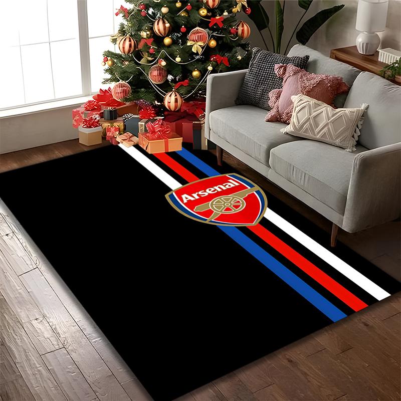 [1pc Football Club Office Chair Carpet] Digital Printed Area Rug for Home & Game Room Use, Soft Indoor Sofa Chair Mat