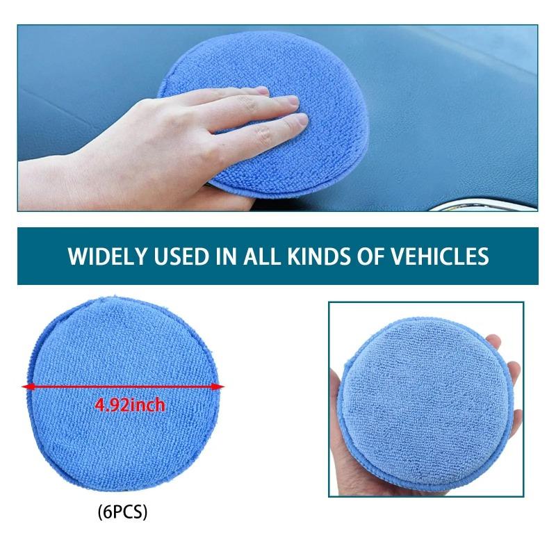 10 Pièces-1 Pièce Éponge de Polissage pour Cire de Voiture Pour Entretien Détaillé de Voiture Tampon de Polissage Fibre Superfine Dépoussiérage Entretien Éponge en Mousse Nettoyage