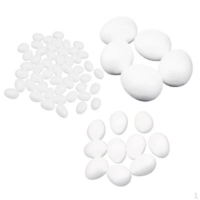 65 Stück Polystyrol-Modellier-Eier mit hoher Dichte, 50/80/100 mm