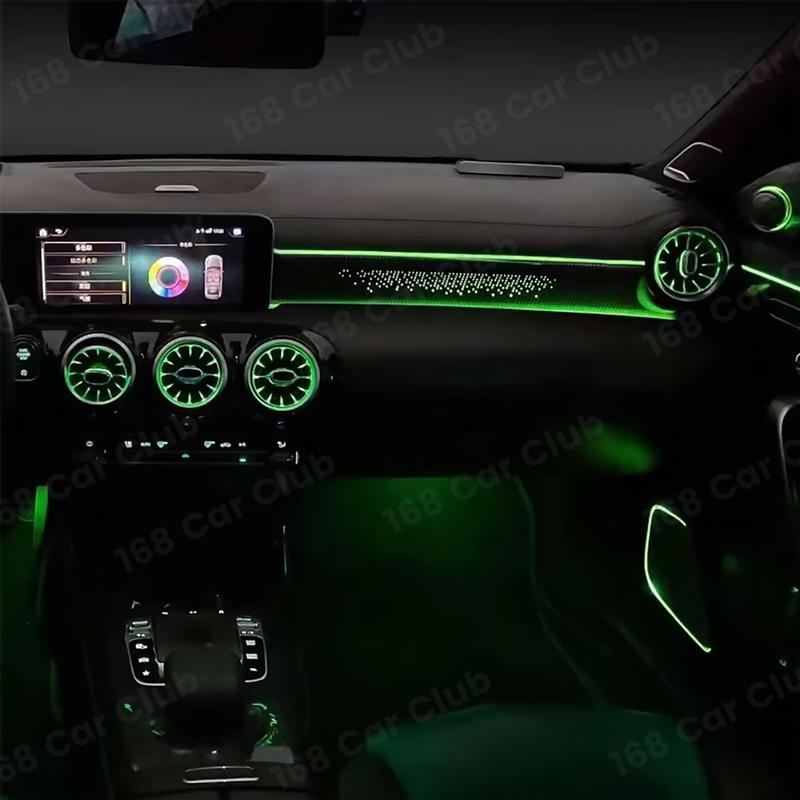 64 Colour RGB Ambient Light For W177 W118 CLA A Class Car Interior Starlight Decorative Panel Lamp LED Starry Sky Co Pilot Light