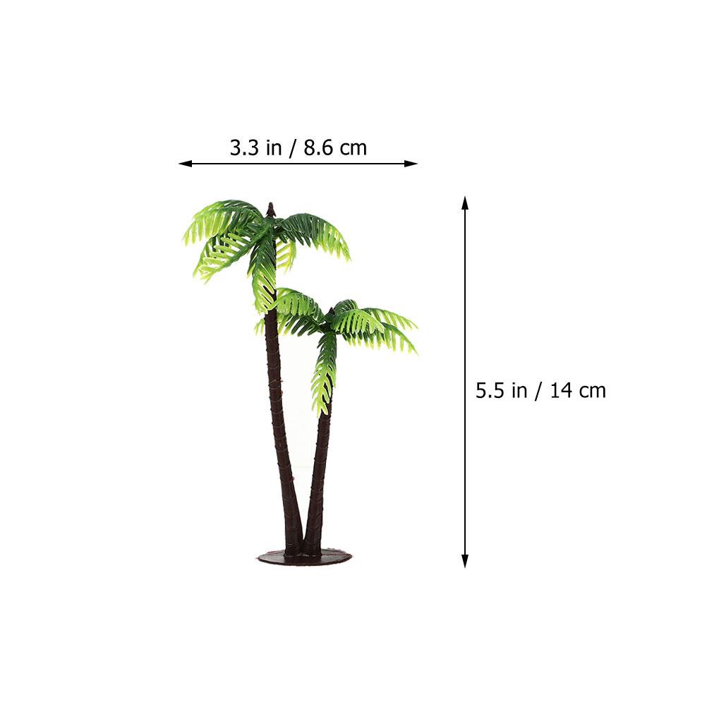 10 Pcs Artificial Coconut Tree Decor Aquarium Landscape Fish Tank Driftwood Model Trees Wear Resistant Pet Supplies