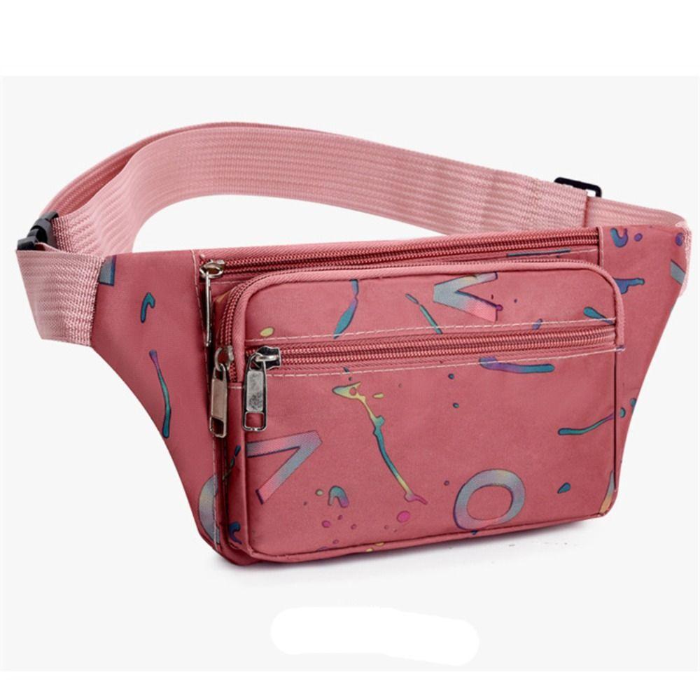 Multifunction Oxford Women Fanny Packs Large Capacity Anti-theft Mobile Phone Bag Multi-pocket Lightweight Running Waist Bag