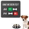 Magnet Included Pet Feeding Reminder Sign Yes No Option Acrylic Material Pet Feed Tracker Slider Design AM PM Indicator