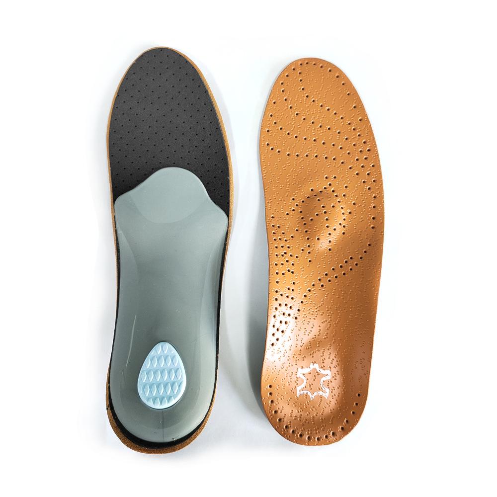 

O-Leg Cowhide Arch Support Insole for Flat Feet - Corrective Leather for Men & Women with XO-Type or In-Toeing. 35/36