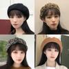 Autumn and Winter Cute Versatile Wool Leopard Print Beret Female Tide British Bud Painter Hat Winter
