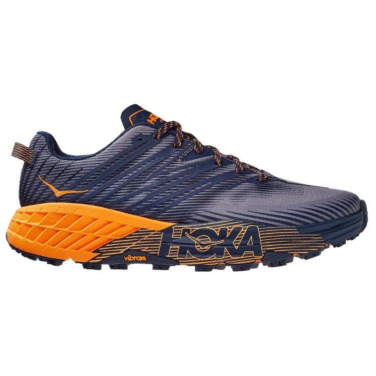 HOKA Speedgoat 4 Black Iris Bright Marigold Men Sneakers 1106525-BIBM