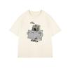 Women's Round Neck Short Sleeve Cotton T-Shirt Loose Fit Cat Print Casual Summer Top