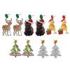Christmas Tassel Dangle Earrings Acrylic Texture Festival Jewelry Fashion Pendant Earrings Present for Women and Girls