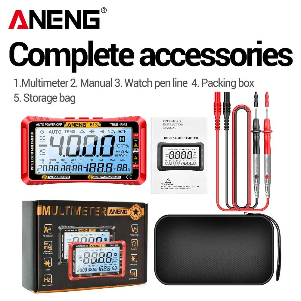ANENG 613 3-in-1 Smart Digital Multimeter 4000 Counts Measures AC DC Voltage Current Resistance Capacitance Frequency Tester